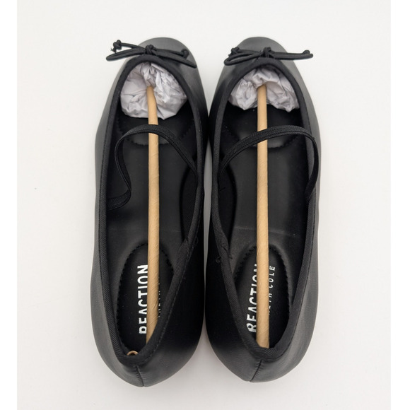 Reaction Kenneth Cole Copy Tap Ballet Flat Women's Black Size US9.5 EU40.5 - Picture 6 of 12